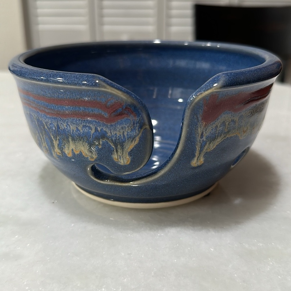 Doug Smith Pottery Stoneware Knitting Bowl New